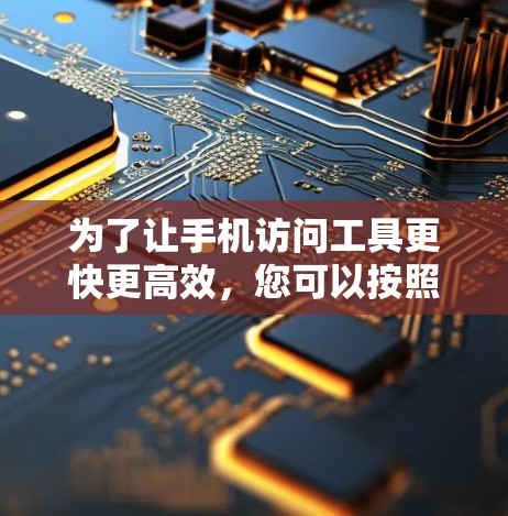 为了让手机访问工具更快更高效，您可以按照以下步骤进行选择和使用
