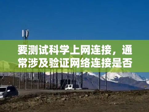 要测试科学上网连接，通常涉及验证网络连接是否正常，包括IP地址的可达性、数据包的传输以及连接速度等。以下是一些常见的方法和工具，帮助你测试网络连接
