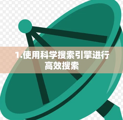 1.使用科学搜索引擎进行高效搜索 1.使用科学搜索引擎进行高效搜索