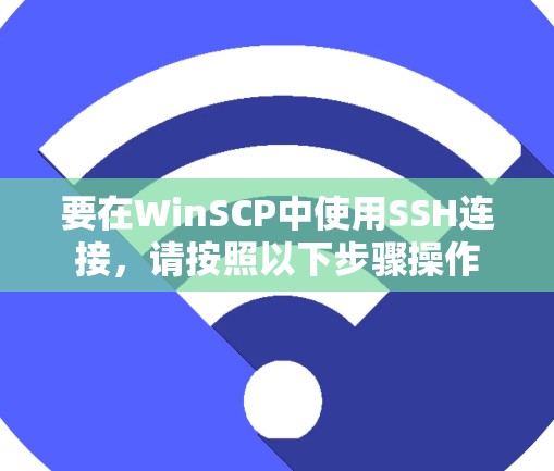 要在WinSCP中使用SSH连接,请按照以下步骤操作 要在WinSCP中使用SSH连接,请按照以下步骤操作